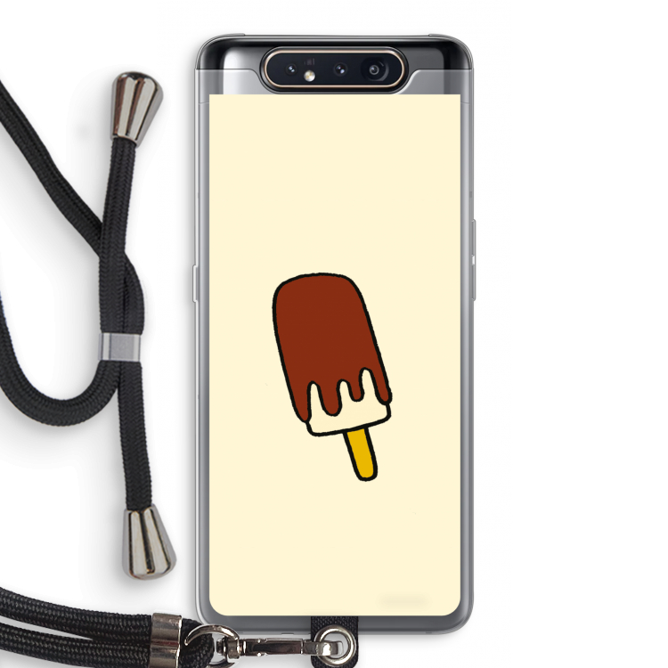 CaseCompany Frisco: Samsung Galaxy A80 Transparant Hoesje met koord
