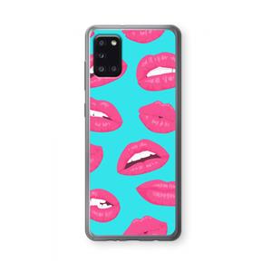 CaseCompany Bite my lip: Samsung Galaxy A31 Transparant Hoesje