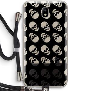 CaseCompany Musketon Skulls: Samsung Galaxy J7 (2017) Transparant Hoesje met koord