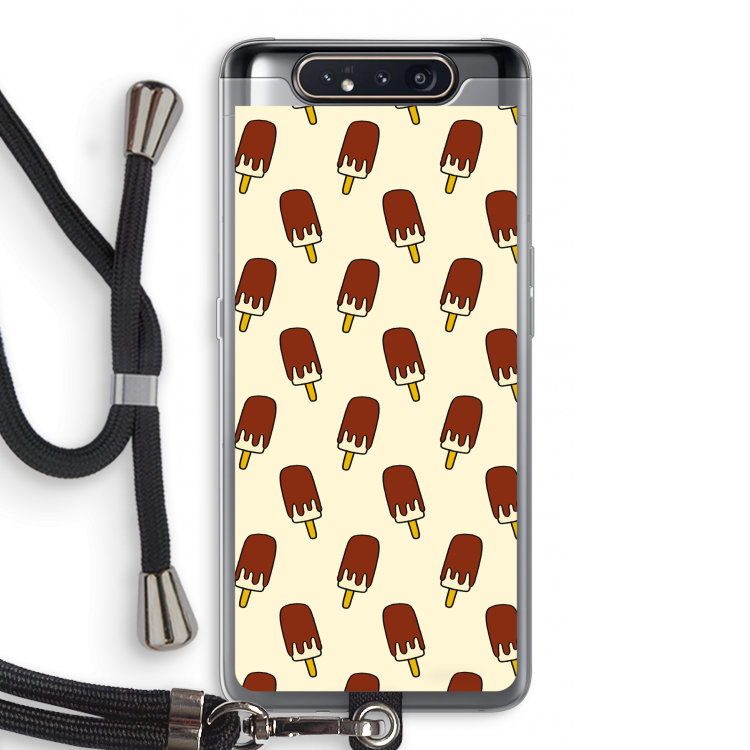 CaseCompany Yummy: Samsung Galaxy A80 Transparant Hoesje met koord