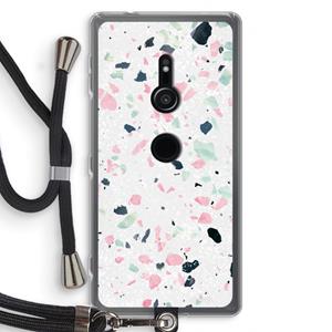 CaseCompany Terrazzo N°3: Sony Xperia XZ2 Transparant Hoesje met koord