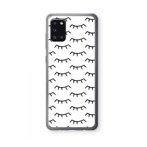 CaseCompany Wimpers: Samsung Galaxy A31 Transparant Hoesje
