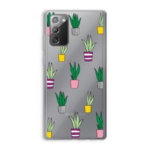 CaseCompany Sanseveria: Samsung Galaxy Note 20 / Note 20 5G Transparant Hoesje