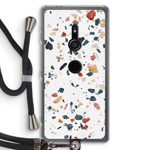 CaseCompany Terrazzo N°4: Sony Xperia XZ2 Transparant Hoesje met koord