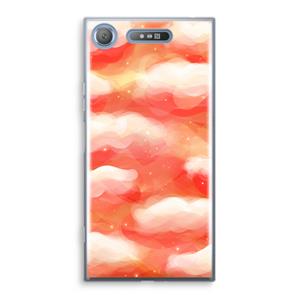 CaseCompany Lichte Wolken: Sony Xperia XZ1 Transparant Hoesje