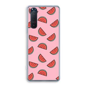 CaseCompany Watermeloen: Sony Xperia 5 II Transparant Hoesje