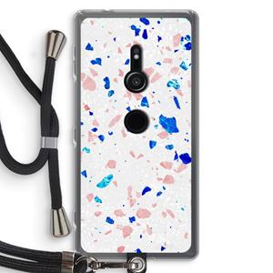 CaseCompany Terrazzo N°6: Sony Xperia XZ2 Transparant Hoesje met koord