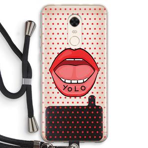 CaseCompany Yolo Denise: Xiaomi Redmi 5 Transparant Hoesje met koord