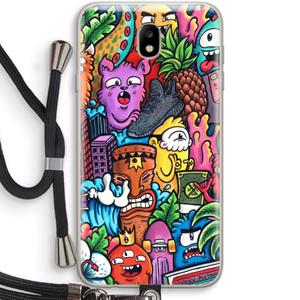 CaseCompany Vexx Mixtape: Samsung Galaxy J7 (2017) Transparant Hoesje met koord