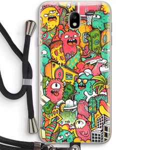 CaseCompany Vexx City: Samsung Galaxy J7 (2017) Transparant Hoesje met koord