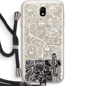 CaseCompany Vexx City #2: Samsung Galaxy J7 (2017) Transparant Hoesje met koord