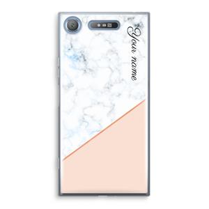 CaseCompany Marmer in stijl: Sony Xperia XZ1 Transparant Hoesje
