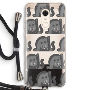 CaseCompany Cats: Xiaomi Redmi 5 Transparant Hoesje met koord