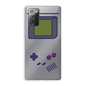 CaseCompany Game On: Samsung Galaxy Note 20 / Note 20 5G Transparant Hoesje
