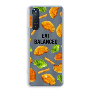 CaseCompany Eat Balanced: Sony Xperia 5 II Transparant Hoesje