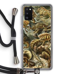 CaseCompany Haeckel Lacertilia: Samsung Galaxy A41 Transparant Hoesje met koord