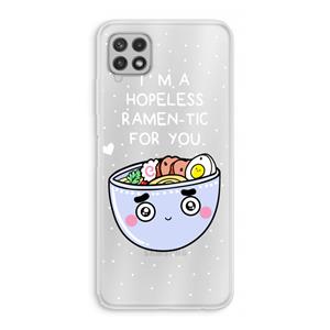 CaseCompany I'm A Hopeless Ramen-Tic For You: Samsung Galaxy A22 4G Transparant Hoesje