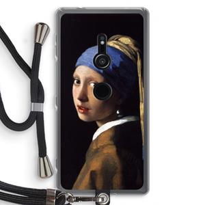 CaseCompany The Pearl Earring: Sony Xperia XZ2 Transparant Hoesje met koord