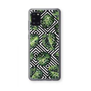 CaseCompany Geometrische jungle: Samsung Galaxy A31 Transparant Hoesje