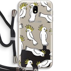 CaseCompany Papegaai: Samsung Galaxy J7 (2017) Transparant Hoesje met koord