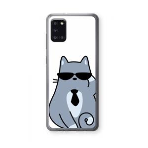 CaseCompany Cool cat: Samsung Galaxy A31 Transparant Hoesje