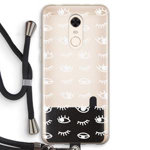 CaseCompany Eye pattern #3: Xiaomi Redmi 5 Transparant Hoesje met koord