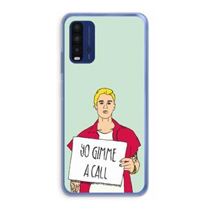 CaseCompany Gimme a call: Xiaomi Redmi 9T Transparant Hoesje