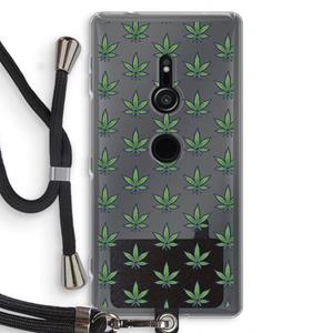 CaseCompany Weed: Sony Xperia XZ2 Transparant Hoesje met koord