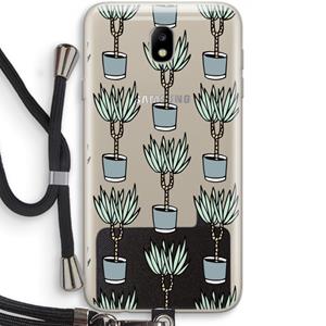 CaseCompany Boompje: Samsung Galaxy J7 (2017) Transparant Hoesje met koord