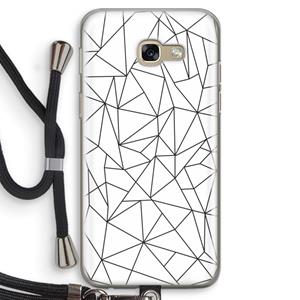 CaseCompany Geometrische lijnen zwart: Samsung Galaxy A5 (2017) Transparant Hoesje met koord