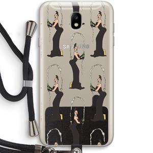 CaseCompany Pop Some Kim: Samsung Galaxy J7 (2017) Transparant Hoesje met koord