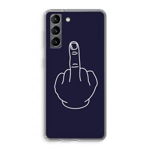 CaseCompany F**k U: Samsung Galaxy S21 Transparant Hoesje