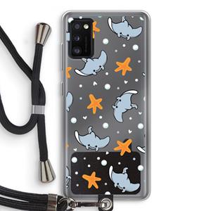 CaseCompany Manta: Samsung Galaxy A41 Transparant Hoesje met koord