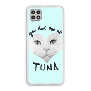 CaseCompany You had me at tuna: Samsung Galaxy A22 4G Transparant Hoesje