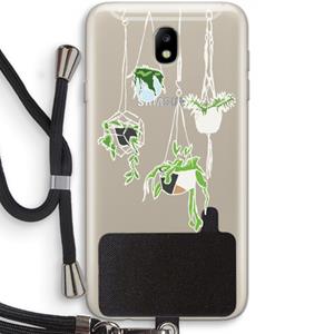 CaseCompany Hang In There: Samsung Galaxy J7 (2017) Transparant Hoesje met koord