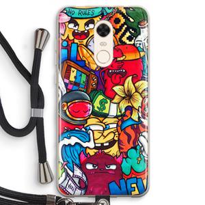 CaseCompany No Rules: Xiaomi Redmi 5 Transparant Hoesje met koord