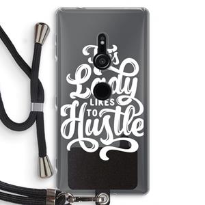 CaseCompany Hustle Lady: Sony Xperia XZ2 Transparant Hoesje met koord