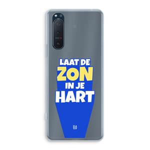 CaseCompany Laat de zon in je hart: Sony Xperia 5 II Transparant Hoesje