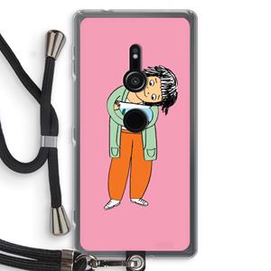 CaseCompany Visknuffel: Sony Xperia XZ2 Transparant Hoesje met koord