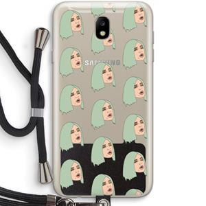 CaseCompany King Kylie: Samsung Galaxy J7 (2017) Transparant Hoesje met koord