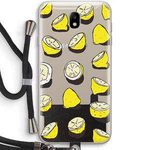 CaseCompany When Life Gives You Lemons...: Samsung Galaxy J7 (2017) Transparant Hoesje met koord