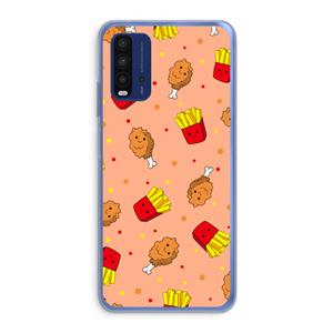 CaseCompany Chicken 'n Fries: Xiaomi Redmi 9T Transparant Hoesje