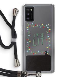 CaseCompany It's Lit: Samsung Galaxy A41 Transparant Hoesje met koord