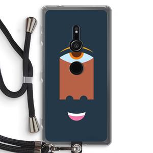 CaseCompany Mono M: Sony Xperia XZ2 Transparant Hoesje met koord