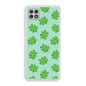 CaseCompany Groene blaadjes: Samsung Galaxy A22 4G Transparant Hoesje