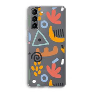 CaseCompany Abstract: Samsung Galaxy S21 Transparant Hoesje