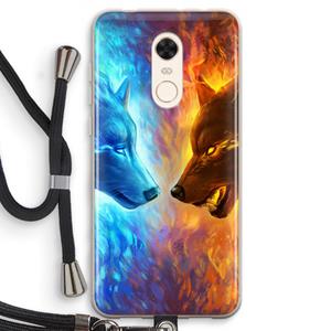 CaseCompany Fire & Ice: Xiaomi Redmi 5 Transparant Hoesje met koord