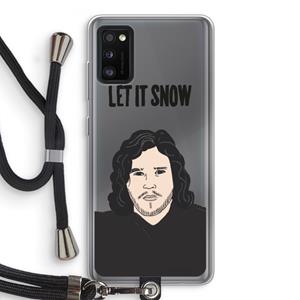 CaseCompany Let It Snow: Samsung Galaxy A41 Transparant Hoesje met koord