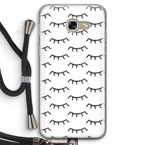 CaseCompany Wimpers: Samsung Galaxy A5 (2017) Transparant Hoesje met koord