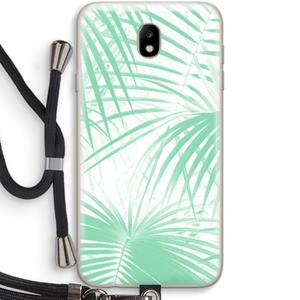 CaseCompany Palmbladeren: Samsung Galaxy J7 (2017) Transparant Hoesje met koord